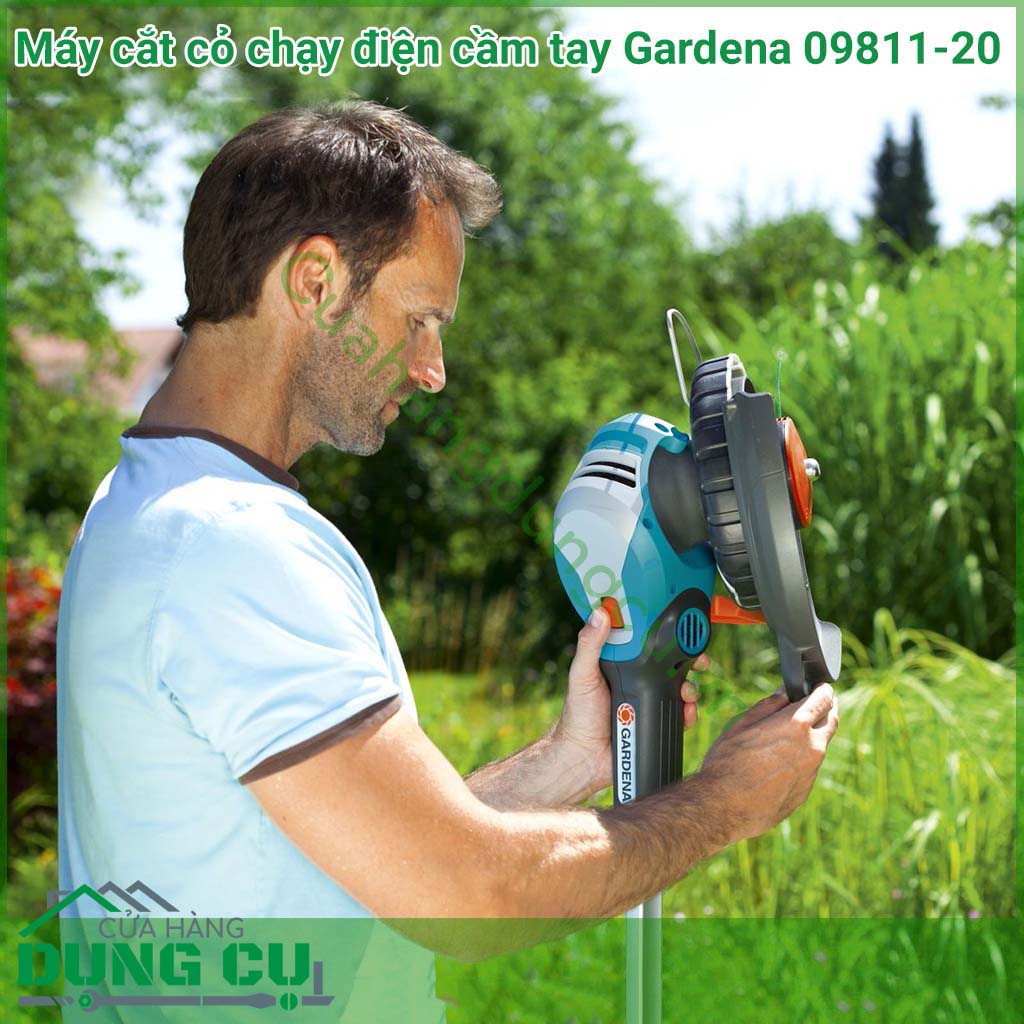 Máy cắt cỏ chạy điện cầm tay Gardena 09811-20 là công cụ mạnh nhất từ ​​dòng tông đơ cắt cỏ của Garden. Tiện lợi trong chức năng và phù hợp với các điều kiện khó khăn trong khu vực rộng lớn.