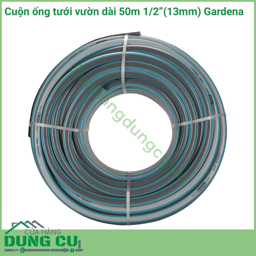 Cuộn ống dây tưới vườn dài 50m 1/2 inch Gardena