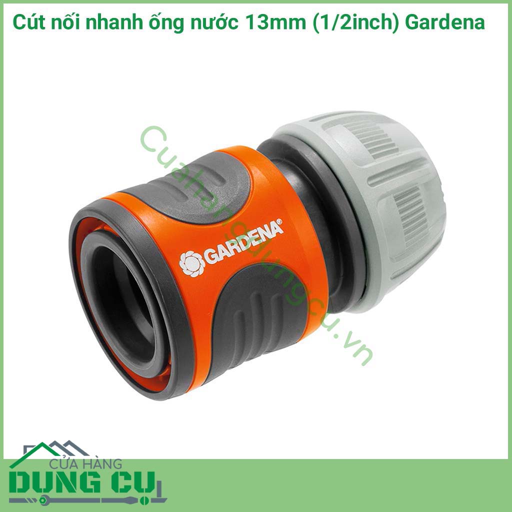 Cút nối nhanh ống nước 13mm 1/2inch Gardena 18215-50