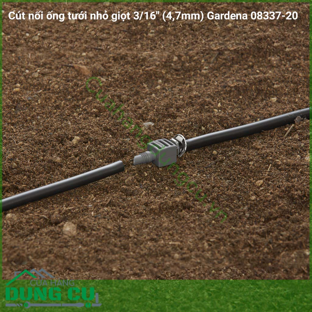 Cút nối ống tưới nhỏ giọt 3/16 inch Gardena 08337-20