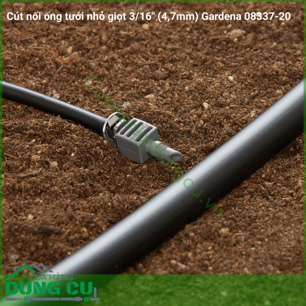 Cút nối ống tưới nhỏ giọt 3/16 inch Gardena 08337-20