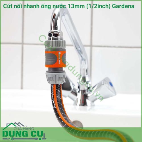 Cút nối nhanh ống nước 13mm 1/2inch Gardena 18215-50