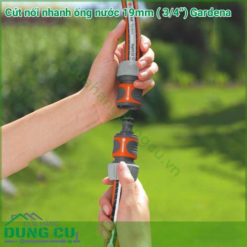 Cút nối nhanh ống nước 19mm 3/4inch Gardena