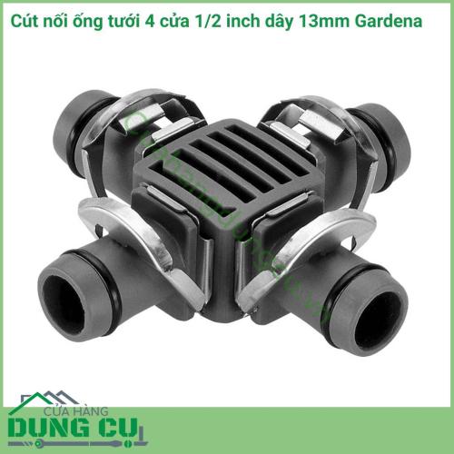 Cút nối 4 cửa ống 13mm 1/2 inch Gardena 08329-20