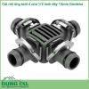 Cút nối ống 4 cửa 3/16 inch cho dây 4,6mm Gardena 08334-20