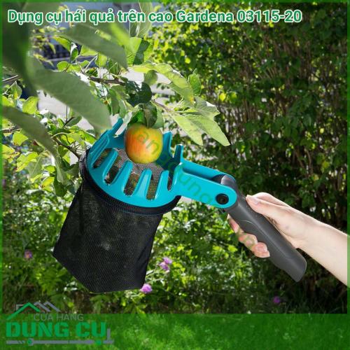 Giỏ hái quả trên cao Gardena 03115-20 phù hợp để thu thập các loại trái cây trong vườn dễ dàng và nhanh chóng. Được sản xuất từ nhựa cao cấp kết hợp với túi lưới chắc chắn.