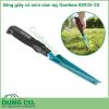 Xẻng giẫy cỏ cầm tay Gardena là dụng cụ giúp loại bỏ tận gốc cỏ dại, cây dại làm hại cây, hoa trong vườn. Thiết kế lưỡi xúc hình vòm giúp dễ dàng cắm sâu xuống đất để loại bỏ tân gốc rễ cỏ.