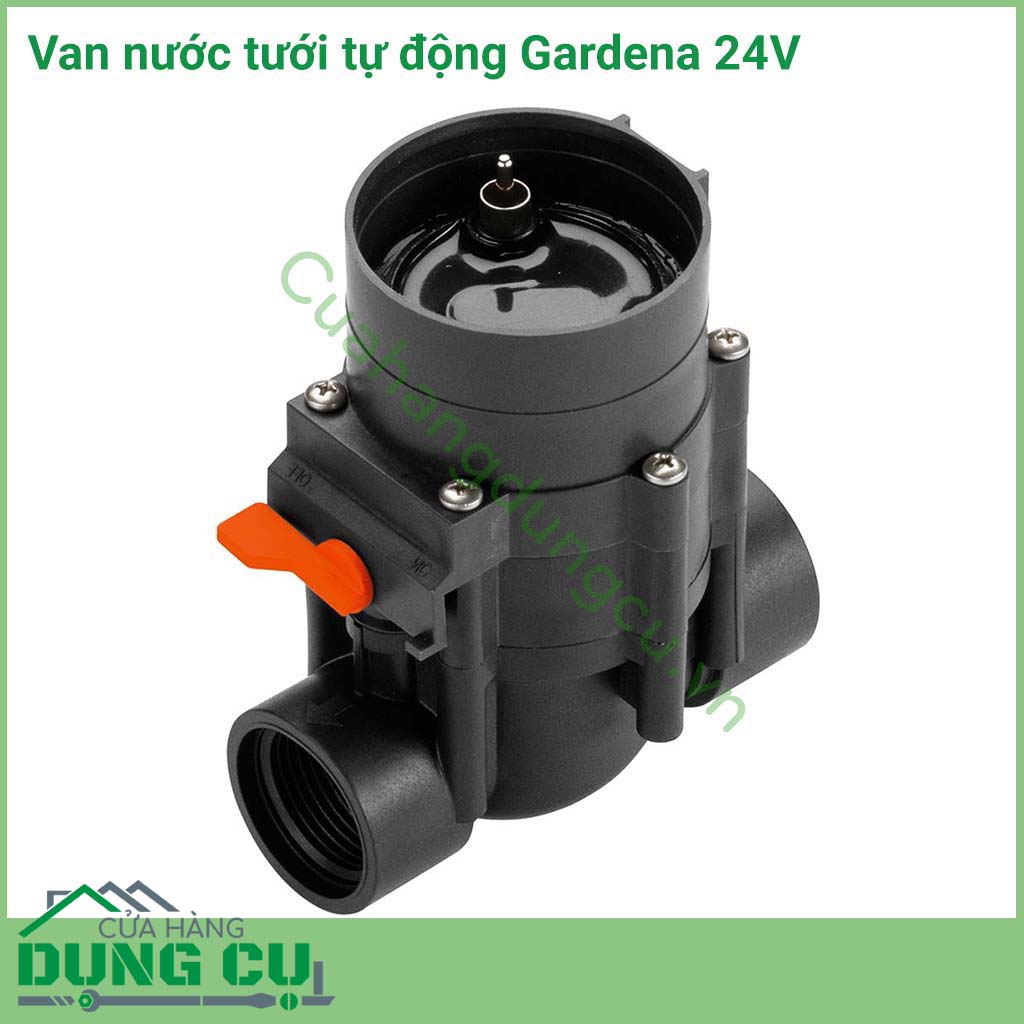 Van nước điều khiển tự động 24V Gardena 01278-50 là một phần để vận hành Hệ thống tưới tự động GARDENA nó sẽ được kết nối với bộ điều khiển tưới Gardena 01278-20 hoặc Gardena 01276-20, van tưới được tích hợp bộ lọc tự làm sạch trong thân van.