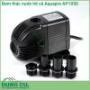 Bơm thác nước hồ cá Aquapro phù hợp với ao, hồ, bể cá nhỏ có dung tích nước tối đa 1000 lít và đài phun, thác nước cao tới 1,8m.