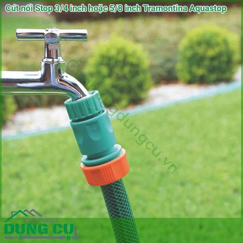 Cút nối nhanh stop 3/4 5/8 inch được sản xuất bằng chất liệu nhựa cao cấp, độ bền cao, chất lượng tốt, chống chịu được nhiệt độ ngoài trời