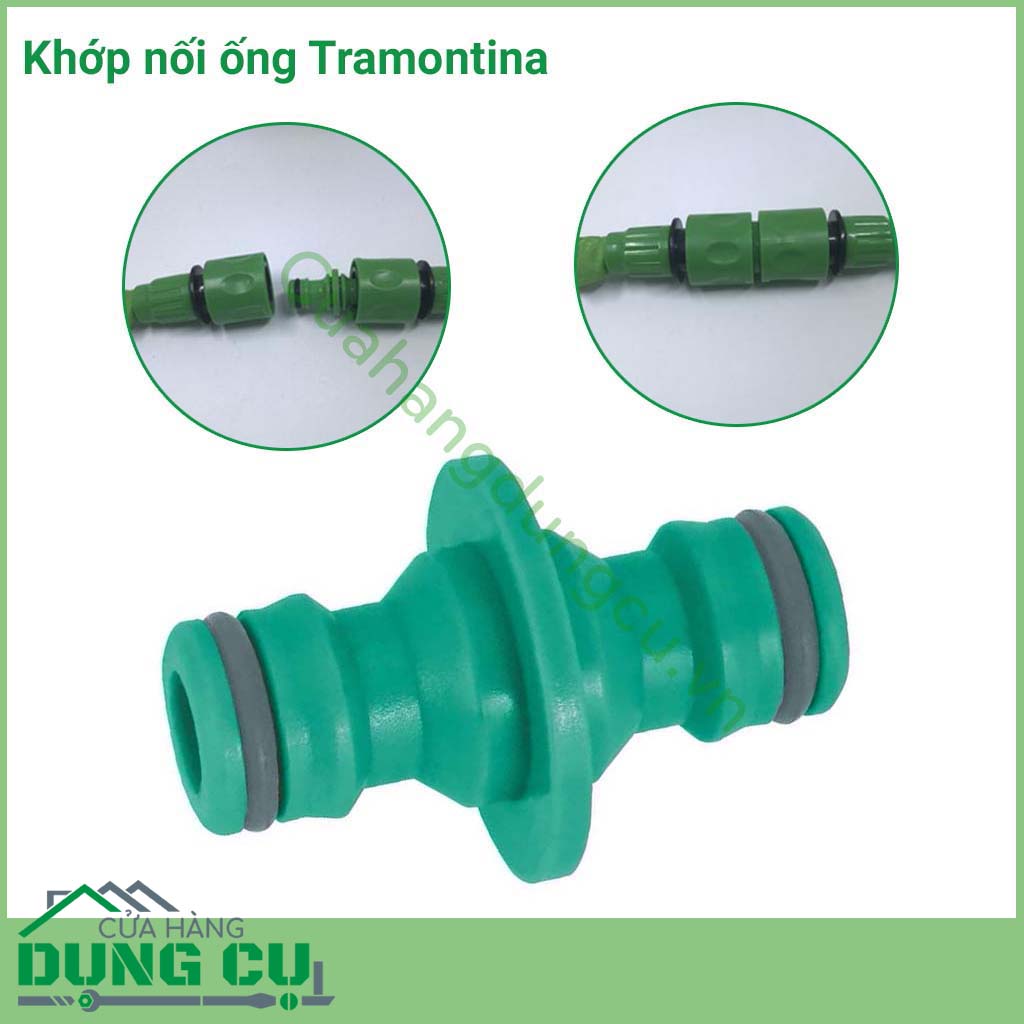 Khớp nối ống nước được sản xuất với chất liệu nhựa cao cấp, chịu lực tốt hơn so với cút nối thông thường. Khớp nối nhanh cho phép nối 2 ống lại với nhau để kéo dài hệ thống vòi tưới.