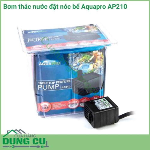 Bơm thác nước đặt nóc bể Aquapro phù hợp với các thác nước, đài phun nước cho các bể cá, hồ cá thủy sinh nhỏ để bàn cao đến 25cm với dung tích tối đa là 150l.