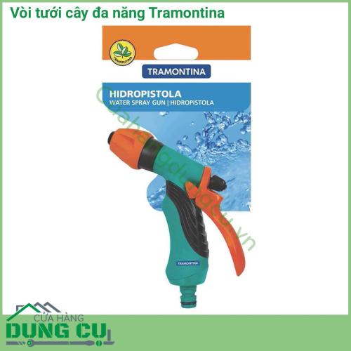 Vòi tưới cây đa năng Tramontina là sản phẩm được sản xuất với chất liệu chất lượng cao dùng cho tưới cây. Dùng để tưới vườn, phun xịt rửa xe và tưới rau rất tiện lợi.